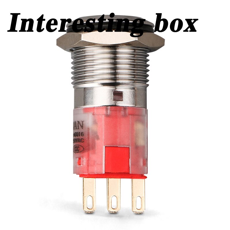 metal button 16mm stainless steel 1NO1NC DIY handmade accessories