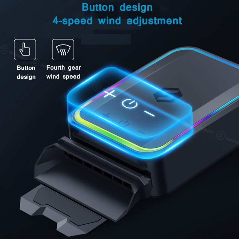 Enfriador para ordenador portátil, Ventilador de refrigeración para portátil de extracción externa de aire USB, Control inteligente, velocidad de temperatura ajustable para 15,6"