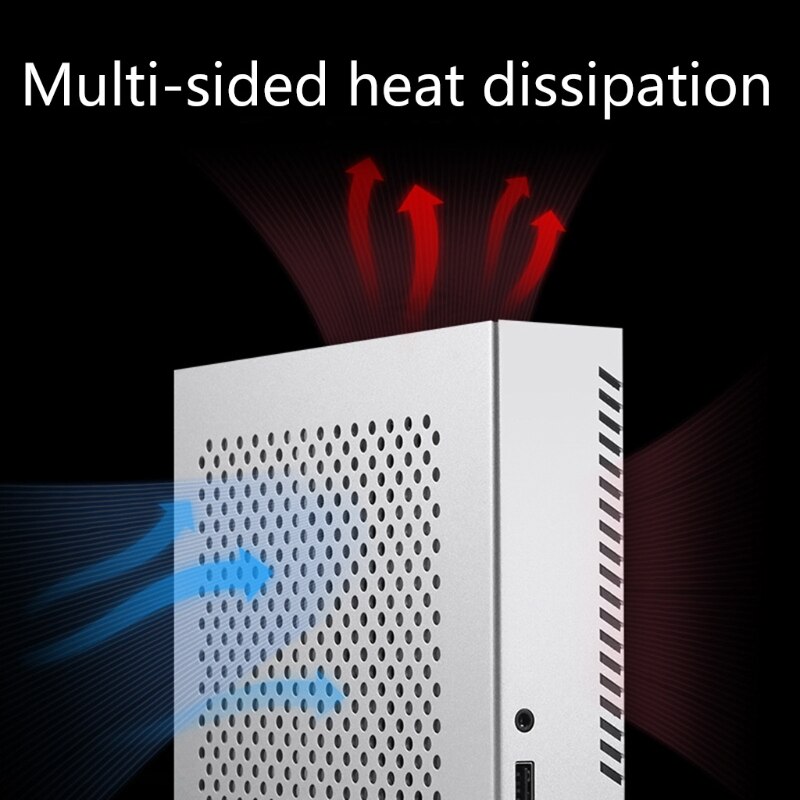 QX03 Mini Itx Computer Case Desktop Chassis Compacte Pc Gaming Usb Interface Aluminium Body Microserver Gastheer Chassis