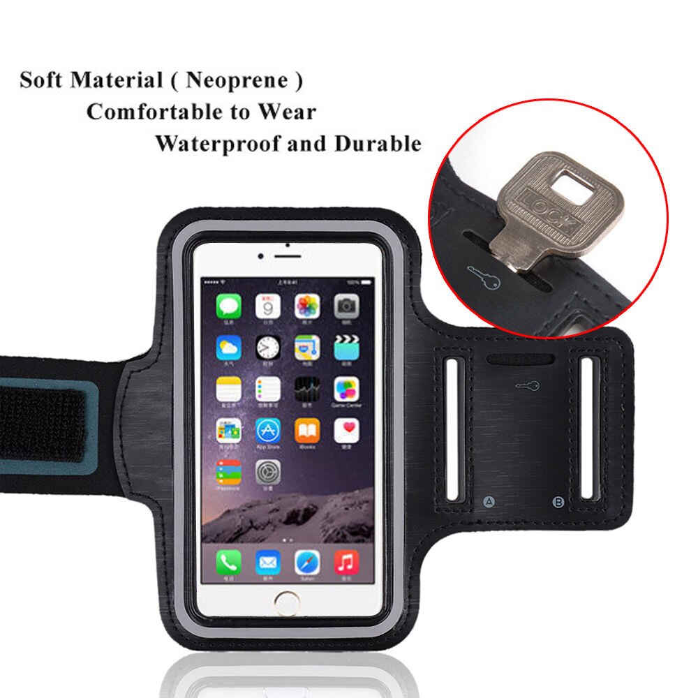 Brazalete deportivo para correr, soporte Universal para teléfono móvil, resistente al agua, para deportes al aire libre