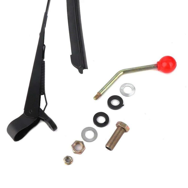 Universal Utv Manual Hand Operated Windshield Wipers Rubber Blade Kit Auto Replacement Parts Windscreen Wipers No Scratch