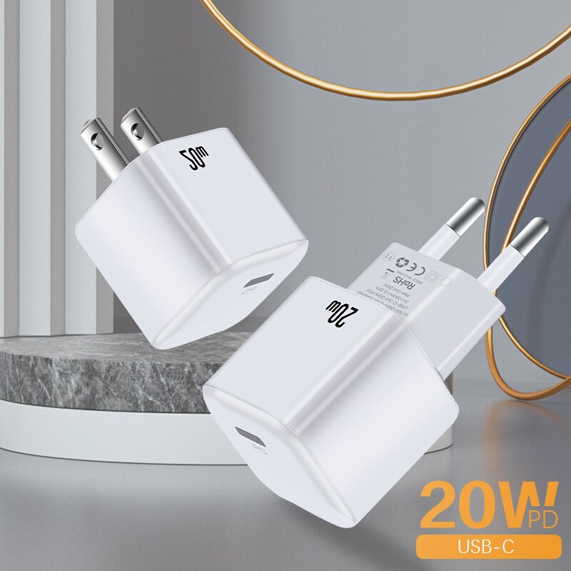 20W PD Usb C Charger Quick Charger Fast Charging for Iphone 12 Pro Max Xiaomi 11 Huawei Adapter QC3.0 Portable Mini Wall Charger
