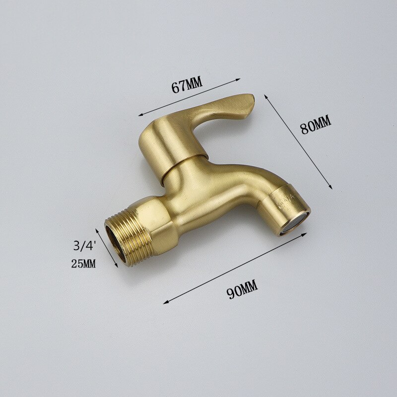 1PC Brass Outside Tap Washing Machine faucet Toilet Bibcocks Decorative Outdoor Garden Faucet 1/2' or 3/4': F