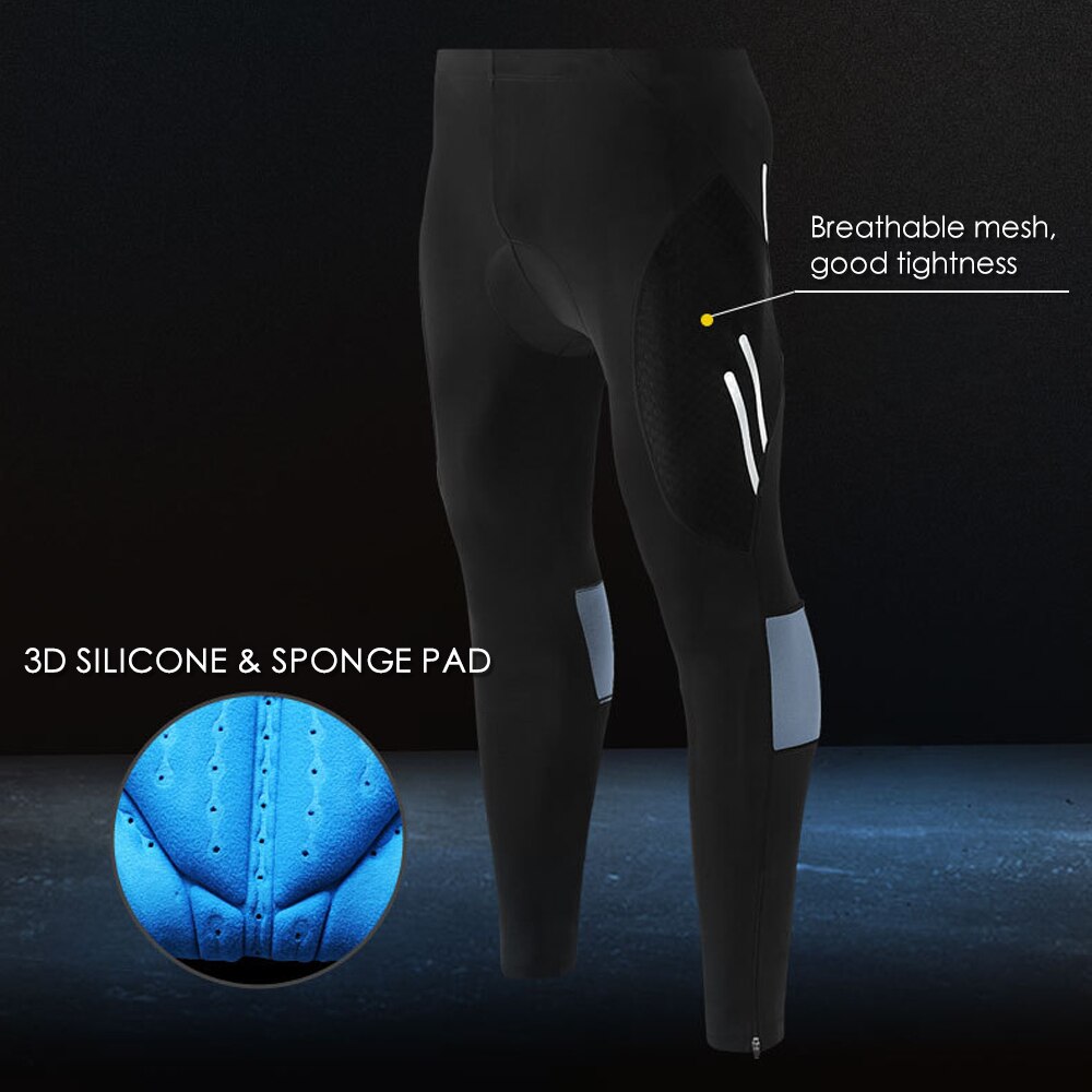 Men's Cycling Bike Pants 4D Padded Long Bicycle Compression Tights Breathable Trousers Cycling Pants Cycling