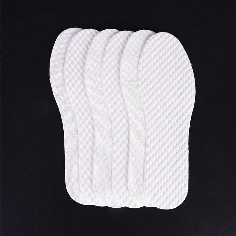 3 Paren/partij Wegwerp Comfortabele Houtpulp Schoenen Inlegzolen Inserts Inlegzolen Voor Schoeisel Mannen Vrouwen Witte Kleur