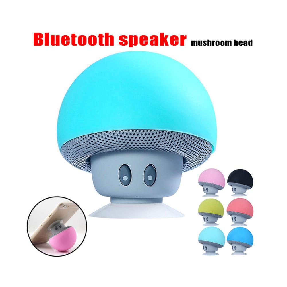 Mini Paddestoel Draagbare Draadloze Bluetooth Speaker Waterdichte Stereo Speaker Muziek MP3 Speler Met Microfoon Voor Telefoon Android