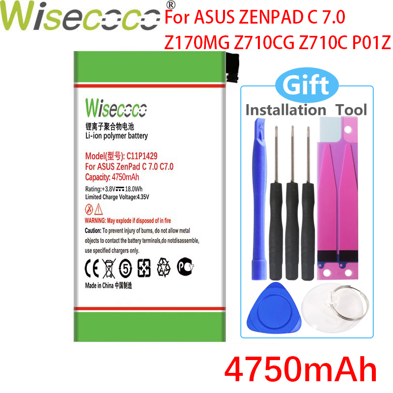 Wisecoco C11P1429 Battery For ASUS ZENPAD C 7.0 c7.0 Z170MG Z710CG Z710C P01Z In Stock