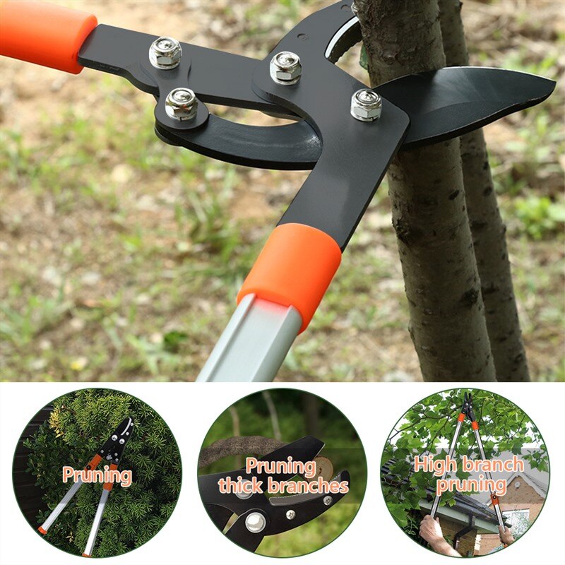 Garden Pruning Tools Garden Trimming Scissors Heavy Duty Razor Sharp Anvil Lopper Extendable Telescopic Garden Branch Cutter