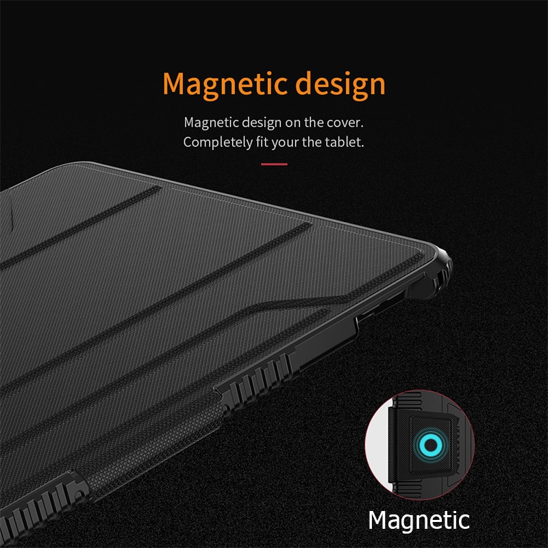 NILLKIN For iPad Pro 11 case Magnetic PU Leather Flip Cover PC back cover smart for iPad Pro 12 9 case with Protector