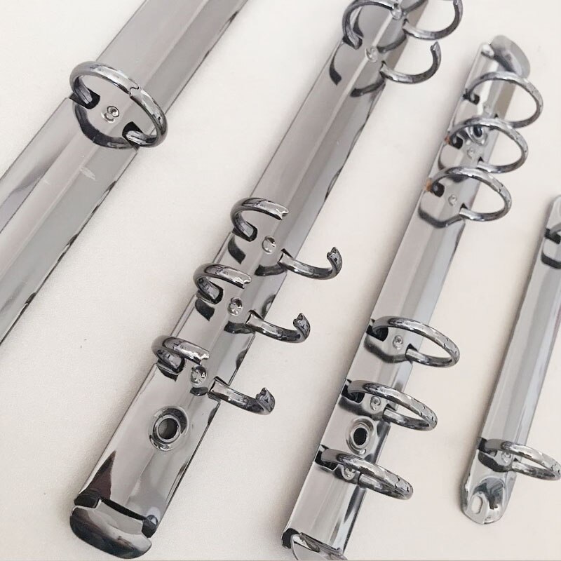 5 stk/parti gør-det-selv  a7 2 ringe notesbogbind  a5 a 6 6 ringe  a4 4 ringe o formbind metal ringbind clips mekanisme sort skole leverandører