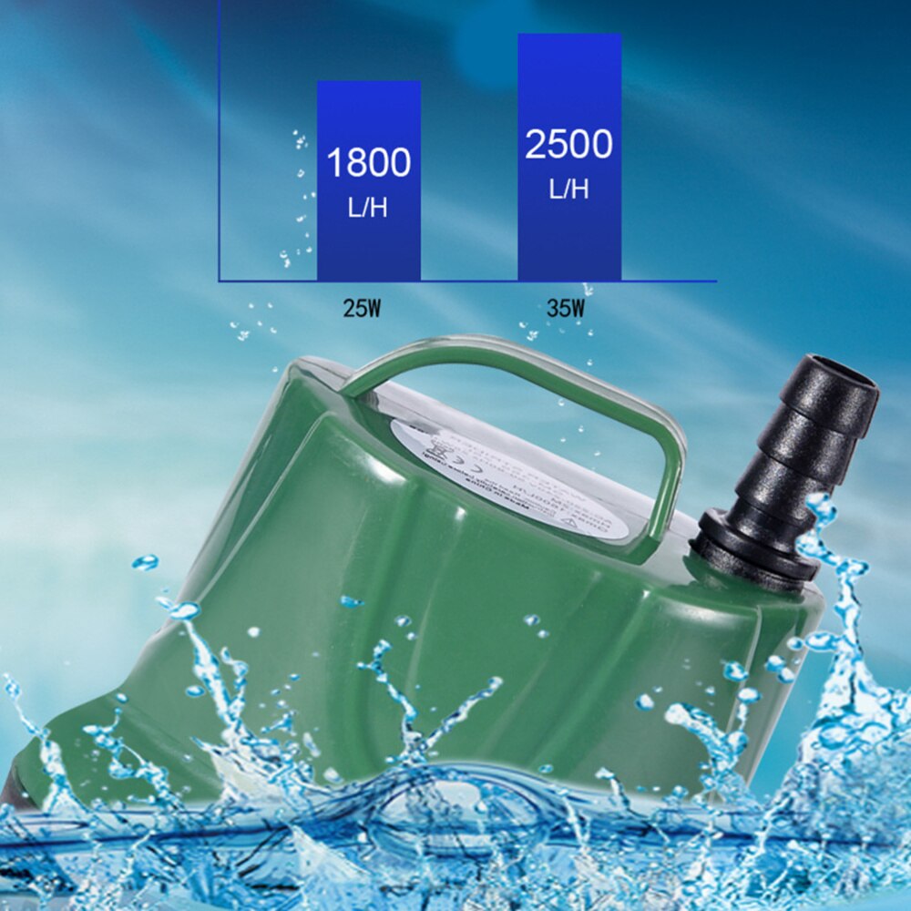 Aquarium Circulation Submersible Pump Fish Tank Mini Pump with UK Plug Green