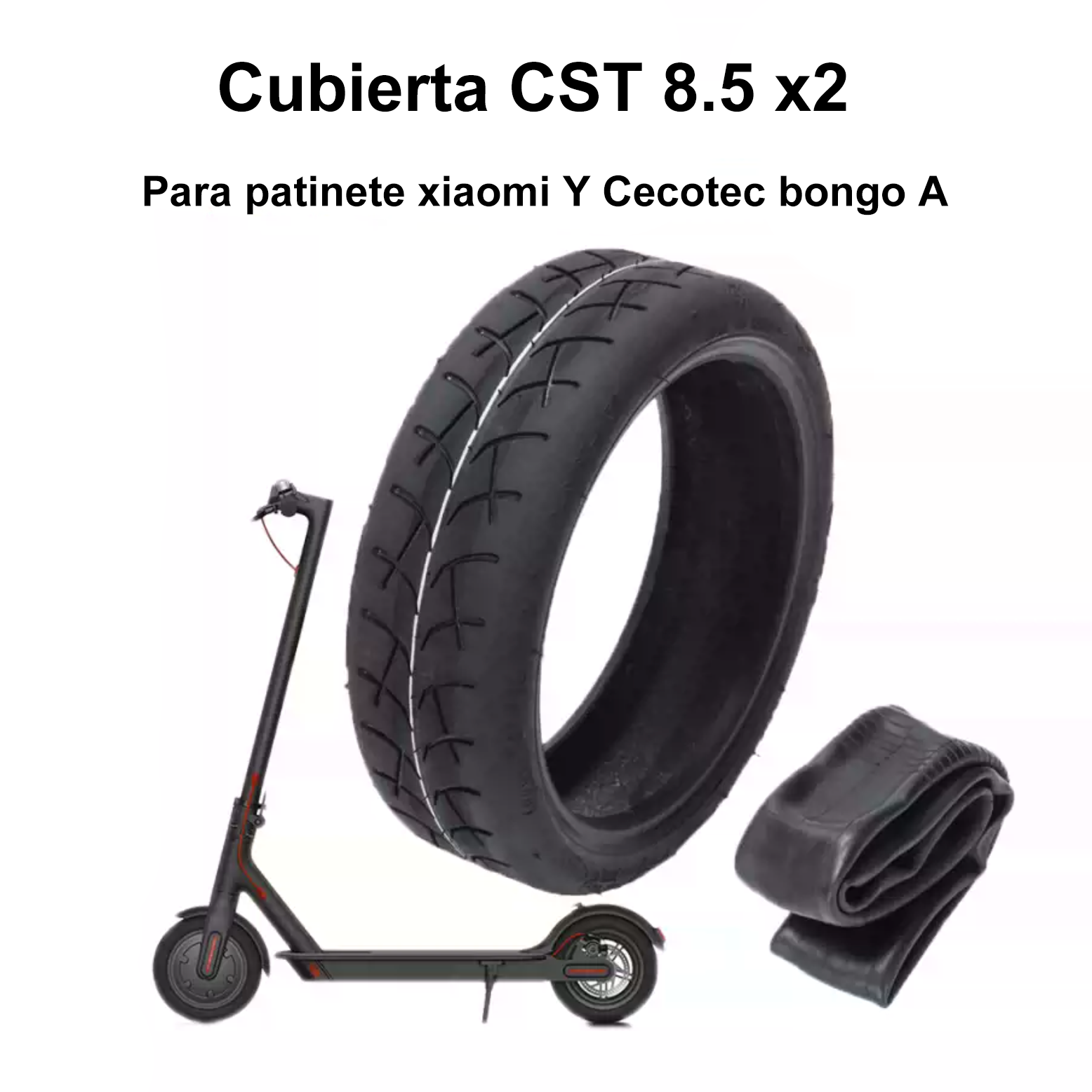 Wheel 8 1/2x2 CST for Xiaomi M365 Pro 1s Essential electric scooter, replacement wheel with tube camera 8,5X2