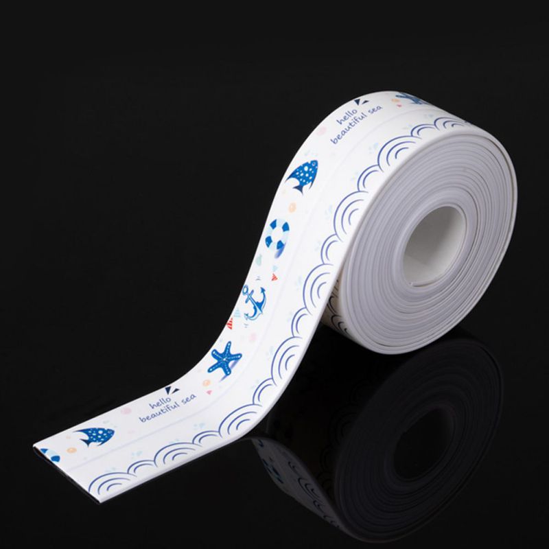 Kitchen Sink Waterproof Strip Caulk Strip PVC Self-Adhesive Waterproof Sealing Tape Wall Edge Protecto·