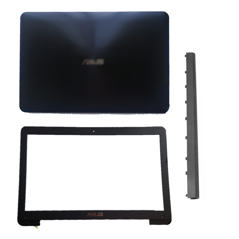 Laptop lcd bagcover / frontramme / hængsel cover til asus  x554 f554 k554 x554l f554l plastik sort top taske