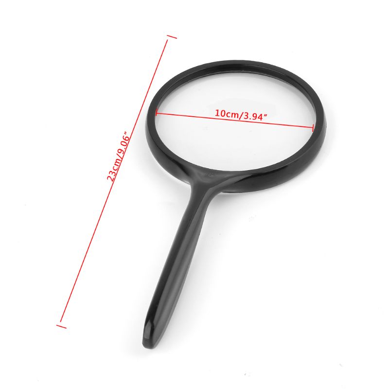 100mm Handheld Magnifier 5X Reading Map Newspaper Magnifying Glass Jewelry Loupe