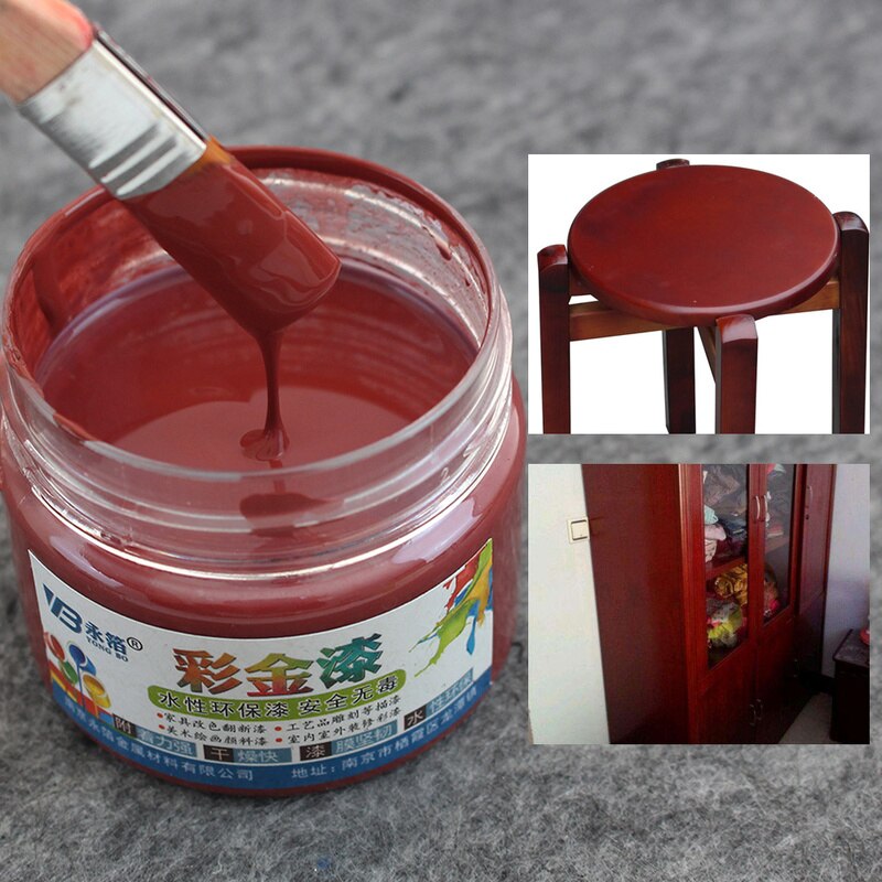 100g barniz de pintura a base de agua rojo oscuro, muebles, puertas DE HIERRO, PUERTAS DE MADERA, artesanías, pared, pai