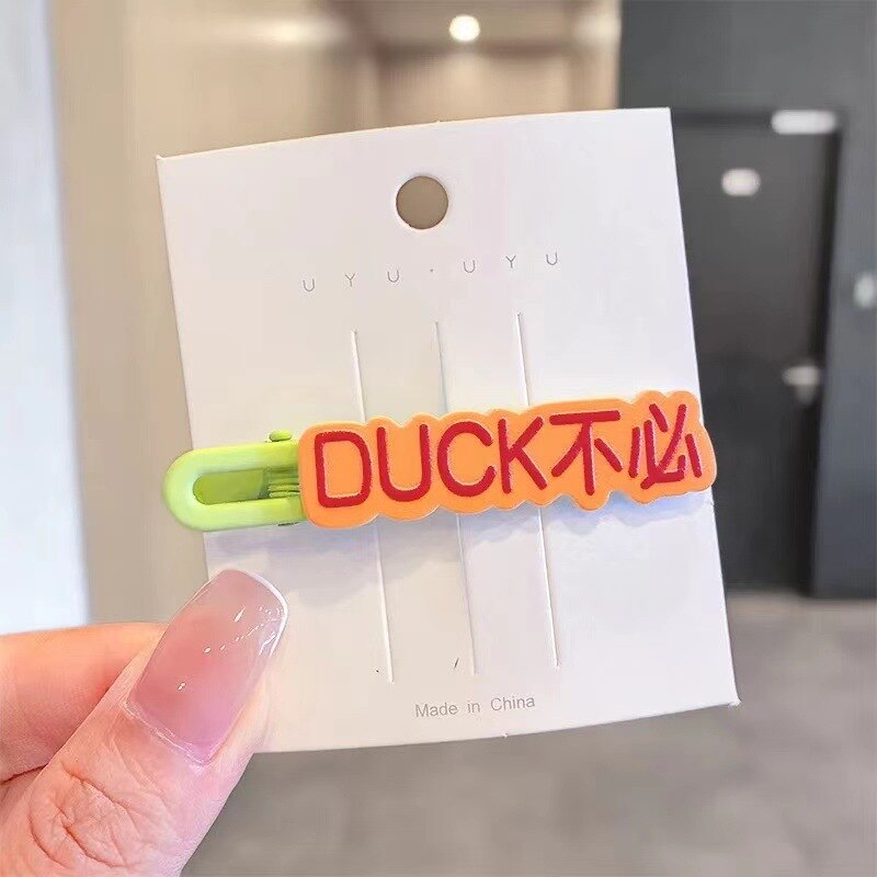 Horquilla con texto divertido para mujer y niña, pinzas creativas para el pelo, accesorios para el cabello, Clip lateral colorido, de , novedad de: 8