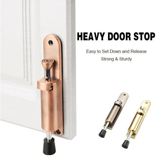Stainless Steel Telescopic Door Stopper Silver Spring Loaded Step-On Door Holder Door Stops For Household Hardware