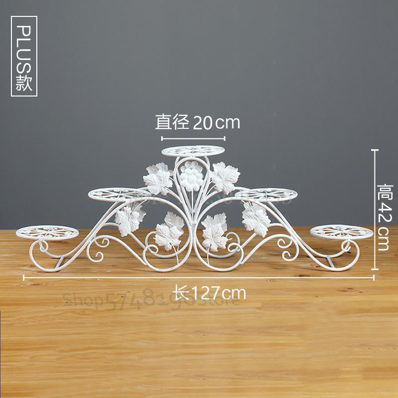 Balcony indoor Nordic flower shelf wrought iron balcony multi-storey floor-mounted simple living room floor pot rack: VIP 7