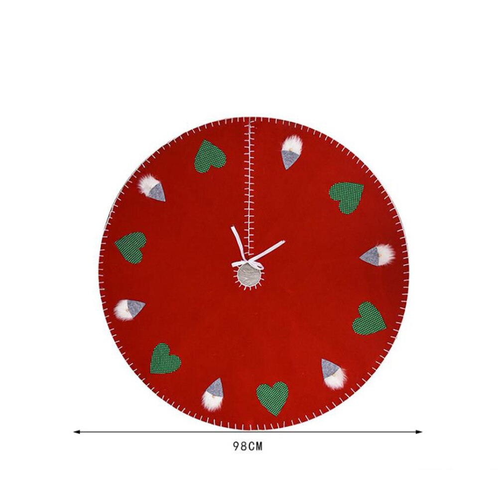 Vrolijke kerstboomrokken mat non-woven stof liefdesprint thuis kerstbenodigdheden feestboom jaar decoratie