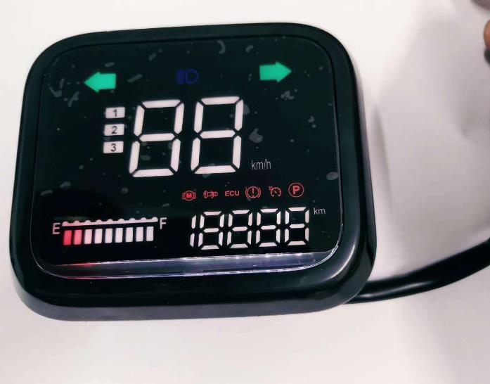 Hastighetsmåler batteri makt/nivå indikator måler 48 v 60 v 72v lcd display elektrisk scooter deler elektrisk sykkel mtb atv utv dashbord