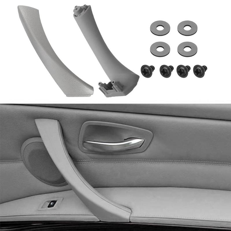 2 Pcs Rechts Links Side Inner Voordeur Panel Handvat Pull Trim + Cover Voor Bmw E90 E91 3 Serie auto Interieur Accessoires