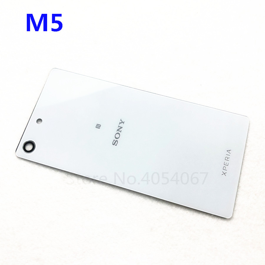 Hinten Glas Abdeckung Gehäuse Batterie Tür für Sony Xperia M5 E5603 E5606 E5653 Ersatz Teile Zurück Tür Fall Abdeckung: M5 white