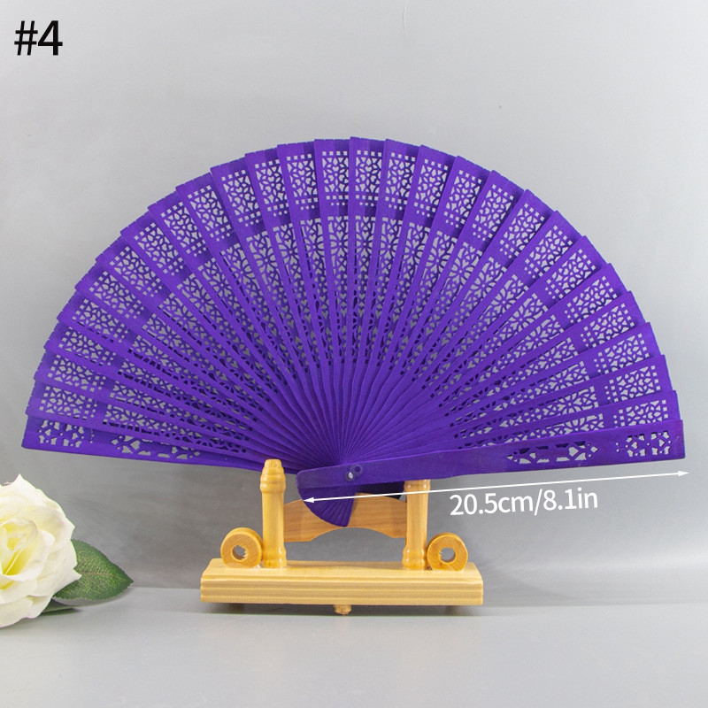 Abanico plegable de madera, decoración de mano, abanico de bambú antiguo para danza femenina, abanicos plegables, abanico de madera tallado hueco, artesanías