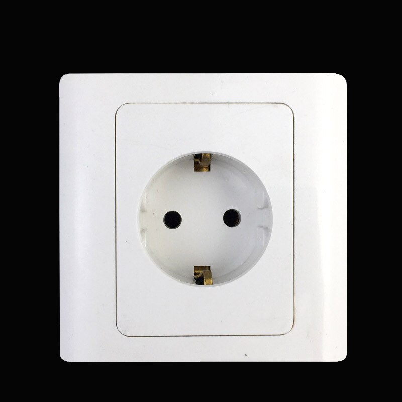 EU Standard Electrical Wall Charger Adapter Charging Wall Germany Plug Socket Power Outlets,16A,PC Panel,Bedroom socket: White