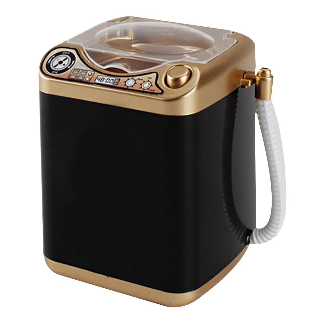 mini Bambini di Lavaggio Elettrico Macchina Giocattolo di Trucco Spazzole per La Pulizia Disidratazione Centrifuga Asciuga Regalo: nero