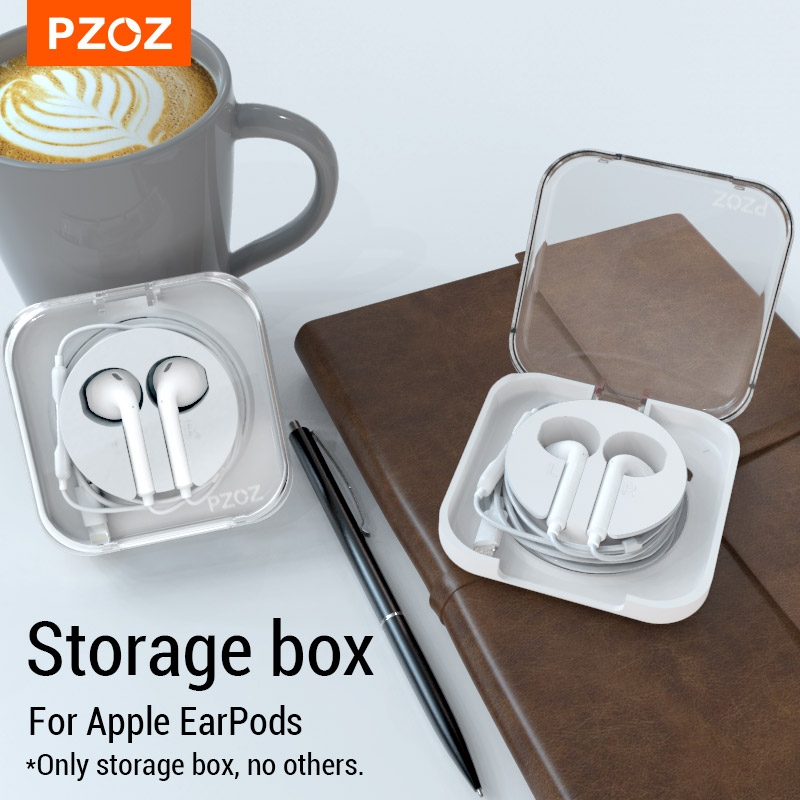 PZOZ para Apple Watch Ultra cargador S10 EarPods caja de almacenamiento de auriculares Apple con cable para iPhone 16 15 14 13 Pro bolsa de caja de Cable de datos