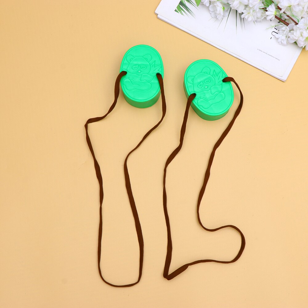 1 Pair Children's Thickened Elliptical Stilt Balance Trainer Kids Balance Training Plaything (Red): Default Title