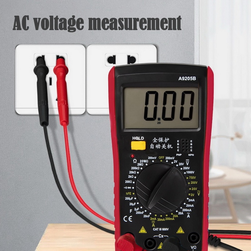 Portable LCD Digital Multimeter Handheld Voltage Meter Tester For