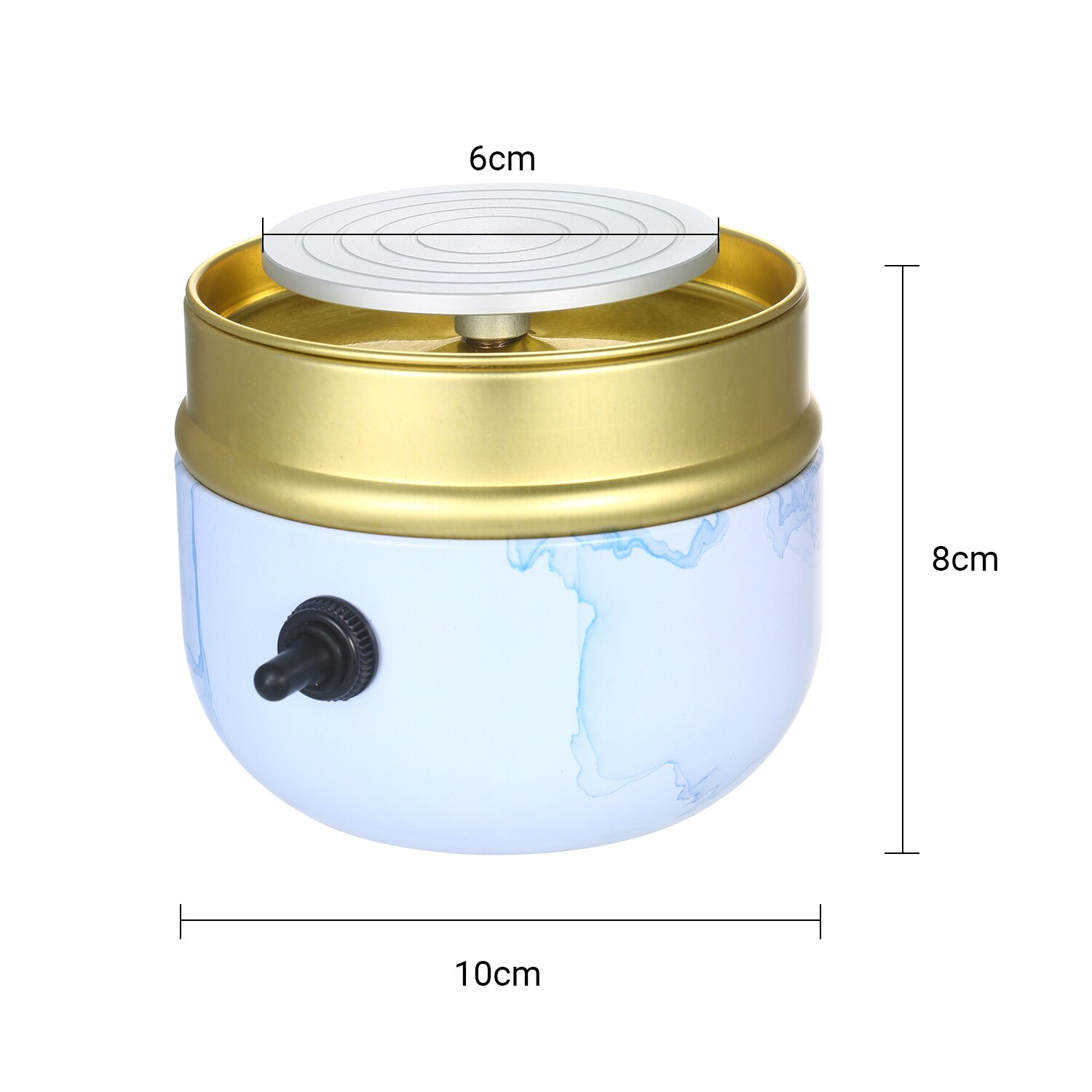 Mini Electric Pottery Wheel Portable Ceramic Machine with 6cm Turntable Clay Sculpting Wheel with Variable Speed and Clockwise