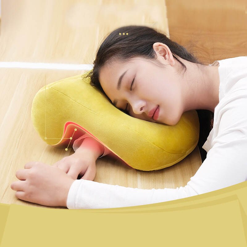 Oreiller de bureau pour la sieste et le cou, avec ajouré, pour le dos et le visage, décoration de la maison