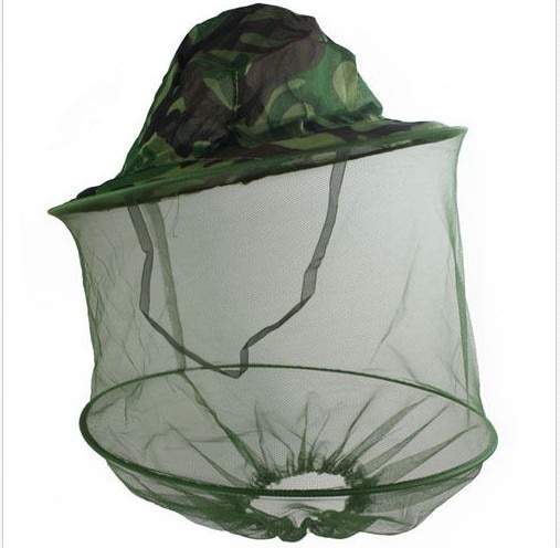 1 PCS Praktische Populaire Polyester Visnet Hoeden Camouflage Mosquito Fly Insect Bee Fishing Mask Gezicht Te Beschermen