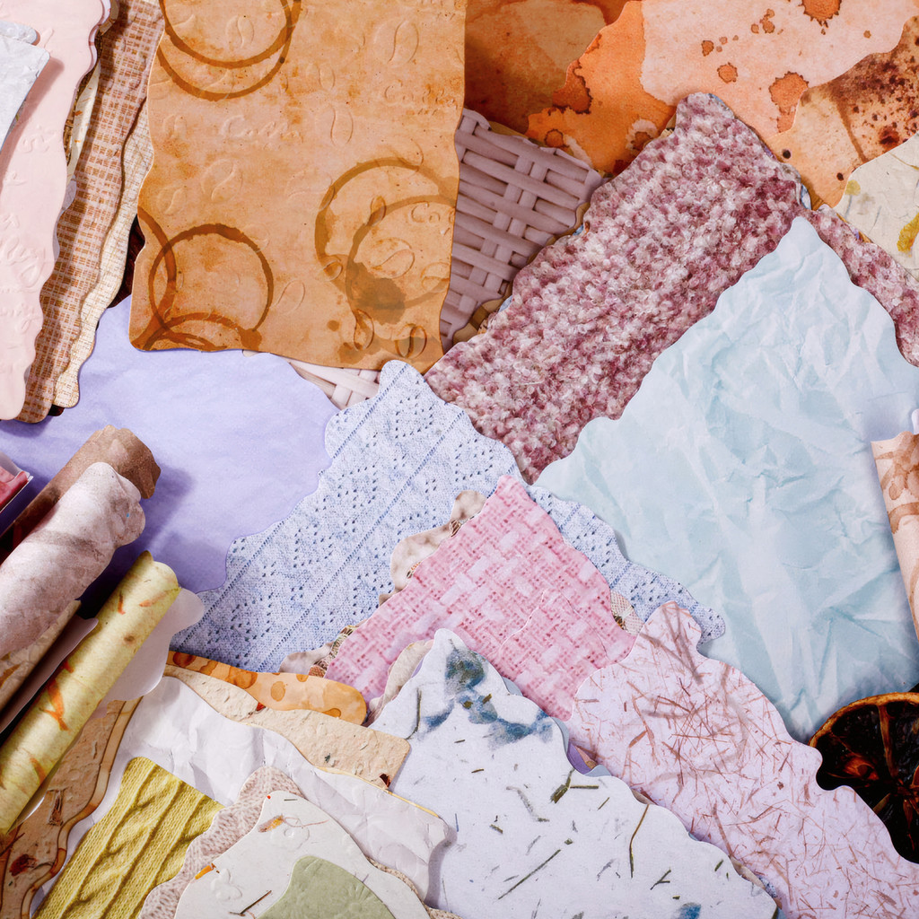 24 hojas de papel para álbum de recortes, adorno, Collage, papel hecho a mano para diario basura, suministros para hacer tarjetas, papel estético para manualidades DIY