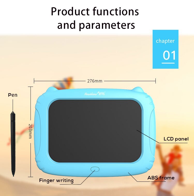Howshow LCD 10 inch Cartoon Handwriting Board Writing Tablet Original Digital Electronic Graphics Drawing Notepad Stylus mesa
