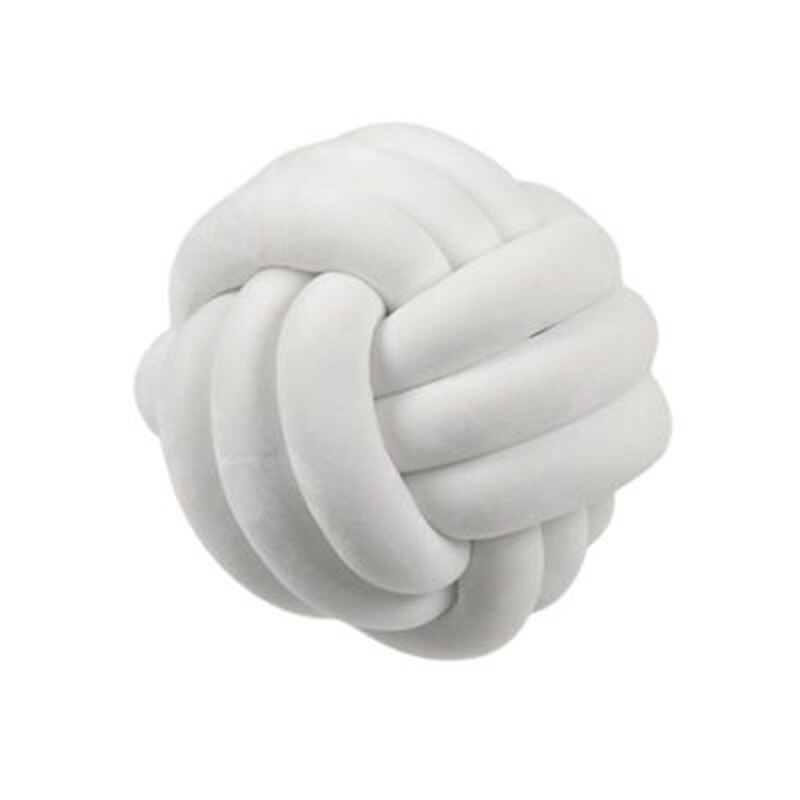 3 tresses nouées en peluche 20CM/27CM, oreiller en peluche, coussin de dos pour bébé, poupée de sommeil calme, décoration de chambre à coucher: White-27CM