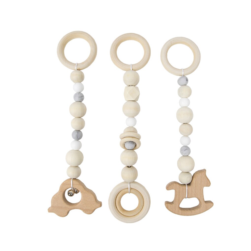 Baby Grip Toy Infant Gripping Strength Training Exercise Interactive Beads Ring Beads Play Toy Stroller: C