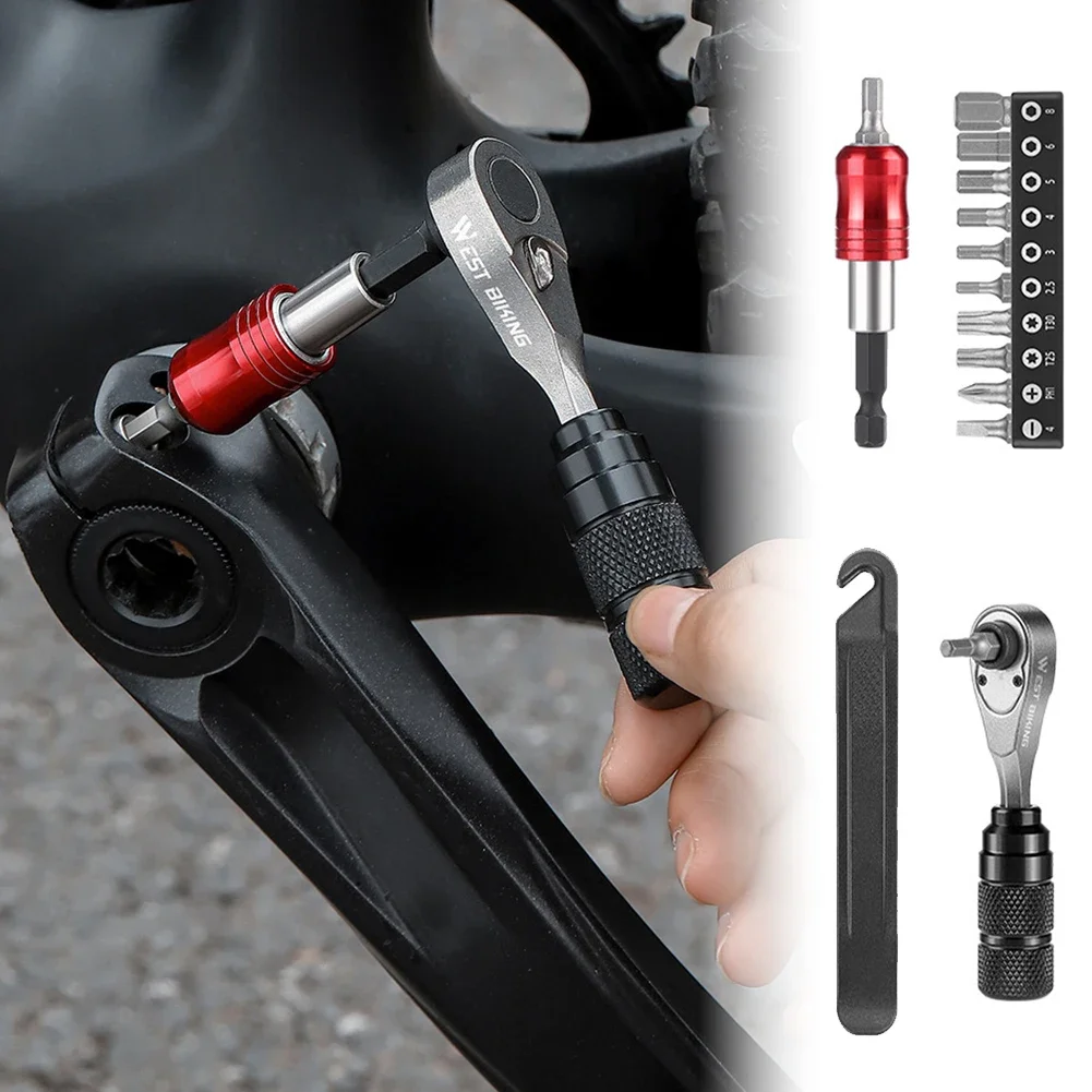 impostato di borse per riparazione per attrezzi portatili per biciclette kit di attrezzi multiuso per bici kit di capsula per deposito bici da strada MTB Accessorio per ciclismo