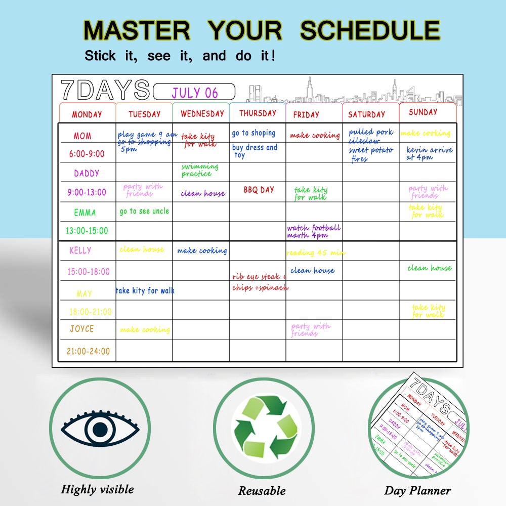 Dry Erase Board Whiteboard Magnetic Dry Erase Whiteboard Planner Refrigerator Fridge Kitchen Magnetic Whiteboadr With 3 Markers