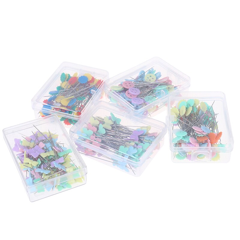 100Pcs Butterfly Flat Head Dressmaking Needle DIY Sewing Accessories Dressmaking Pins Embroidery Patchwork Pins