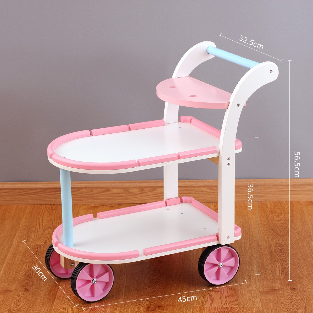 Cake Toy Set Kitchen Play House Simulation Kitchenware Cooking Donut Cake Cart Girl 3-6 Years Old: Pink 