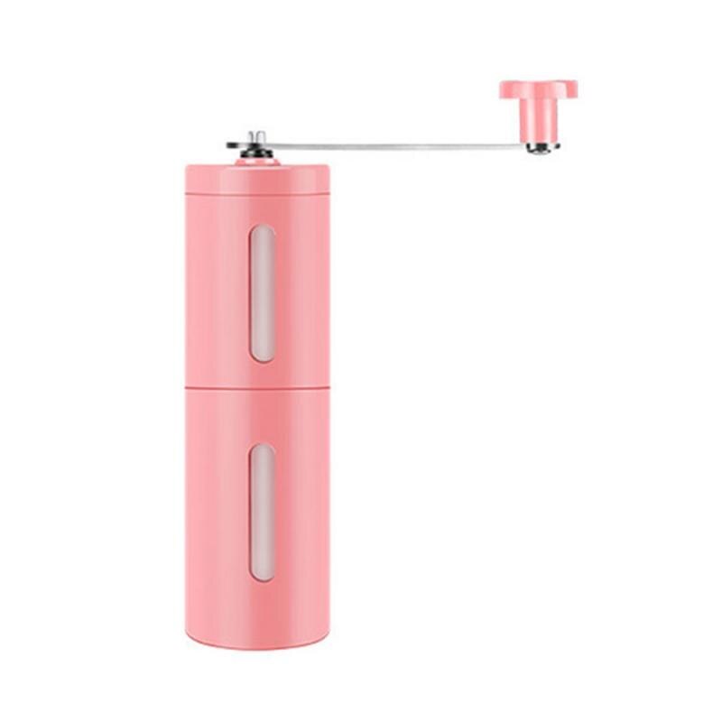 Manual Coffee Grinder Coffee Bean Grinding Stainless Steel Ceramic Mechanism Adjustable Burr Coffe Grinder Mill Coffee Tools: pink