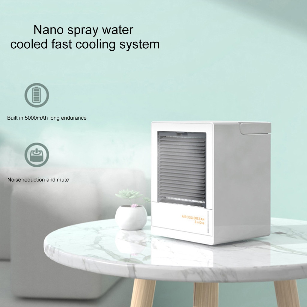 Moblie Air Conditioning Portable Mini Air Cooler Removable Multi-function Usb Air Conditioner Fan For Home Office#gb40
