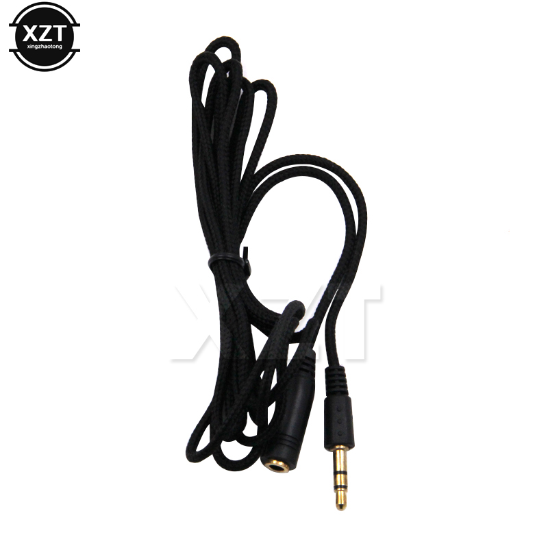 1.5M/3M/5M 3.5Mm Jack Female Naar Male Oortelefoon Hoofdtelefoon Stereo Audio Verlengkabel voor Luidspreker Nylon Draad