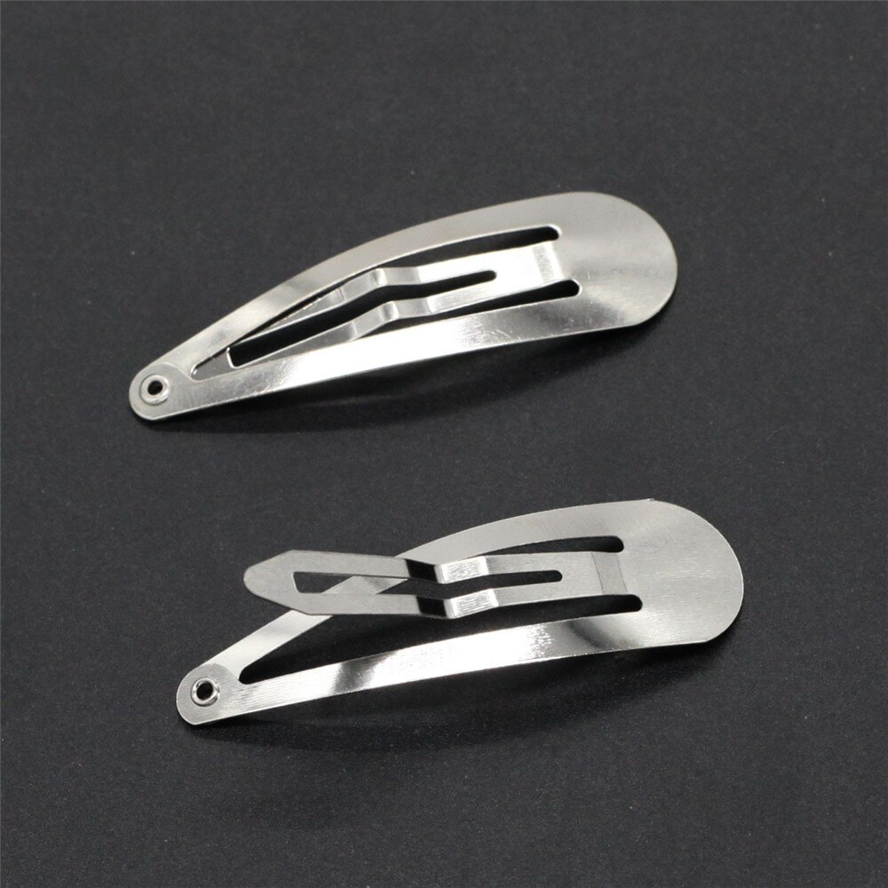 1pc Silver Snap Hair Clips Square Metal Hair Barrettes for Kids Girls and Women For Womens Hair Grips Hair Accessories: white 6cm