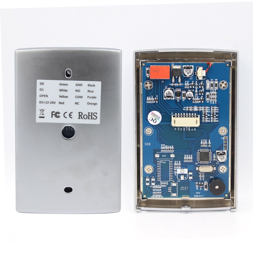 Rfid Metalen Toegangscontrole Em Kaartlezer Toetsenbord W/ 1000 Gebruikers 125 Khz Kaartlezer Toetsenbord Sleutelaanhangers Deur toegang