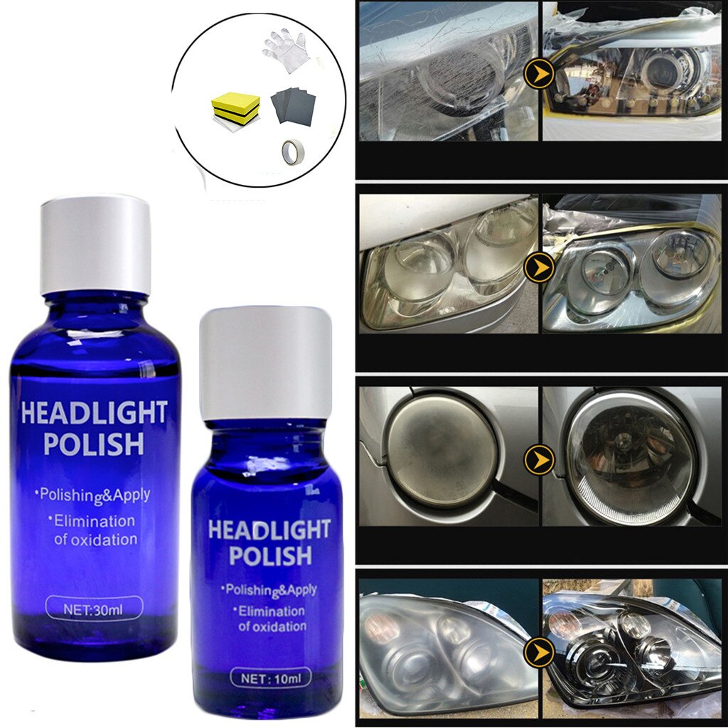 Hydrophobic Glass Coating Automotive Headlamp Crystallization Repair Agent Car Headlights Oxidation Liquid Ceramic Coat 10/30 ML